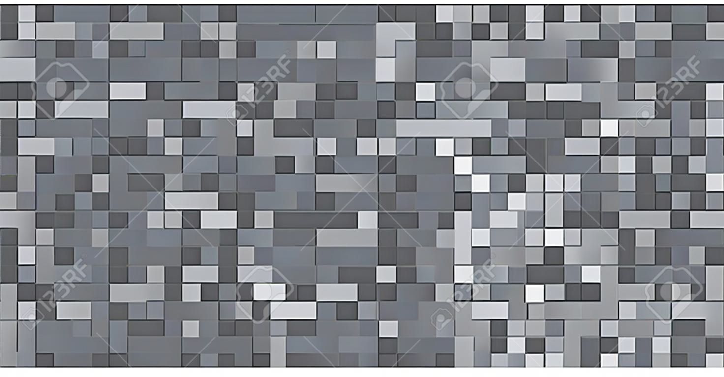 Textuur voor platformers pixel art vector - steen en grind patroon