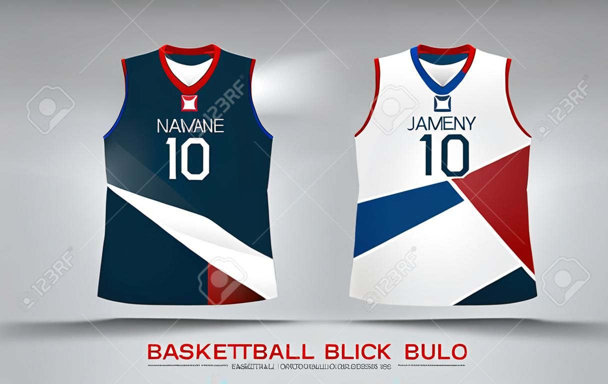 Basketball T-Shirt Design Uniform Set Kit. Volleyball-Trikot-Vorlage.