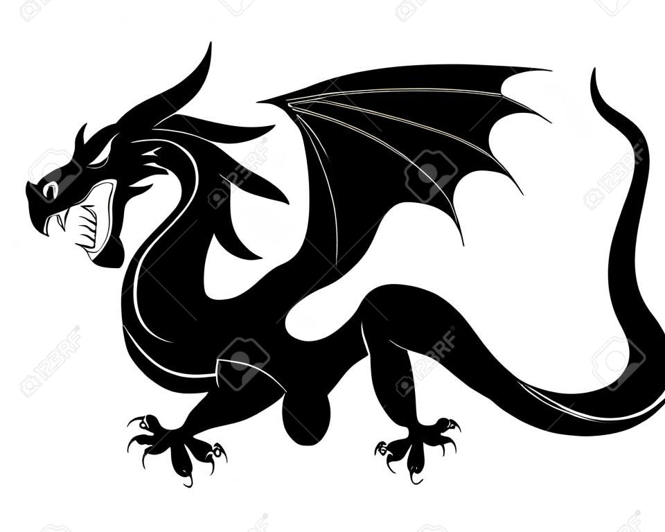 Silhouette of heraldic dragon