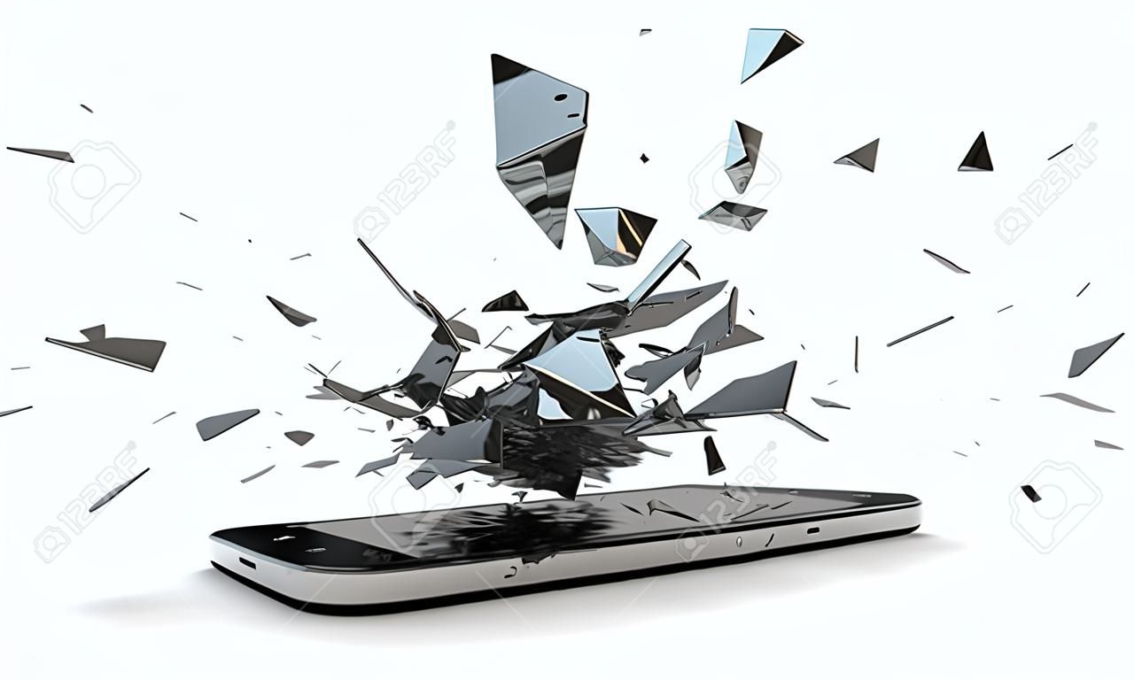 Rendern eines gebrochenen Smartphone