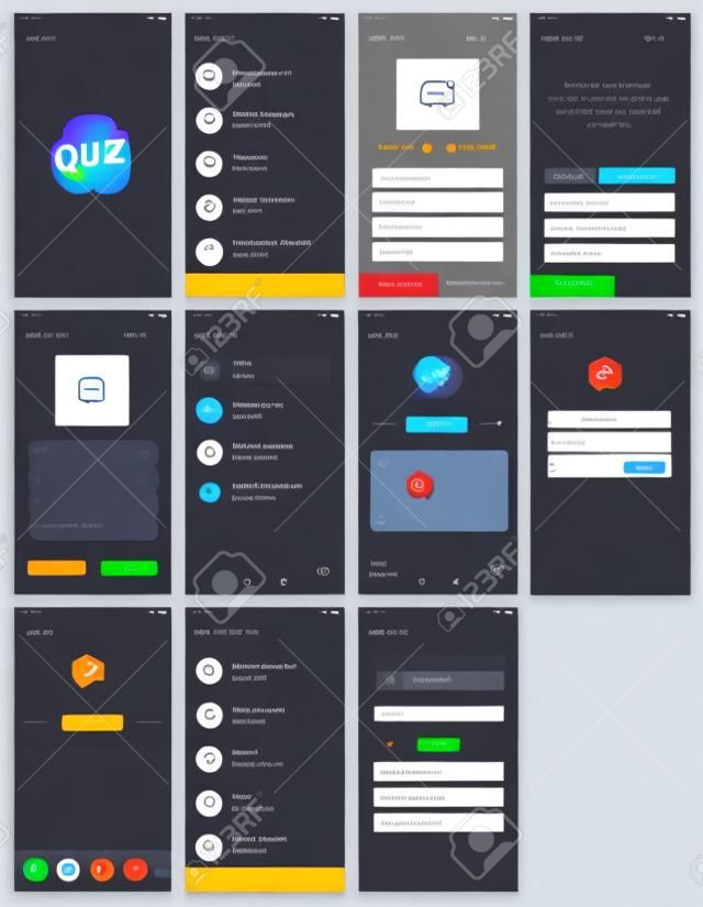 quiz app ui design mobile
