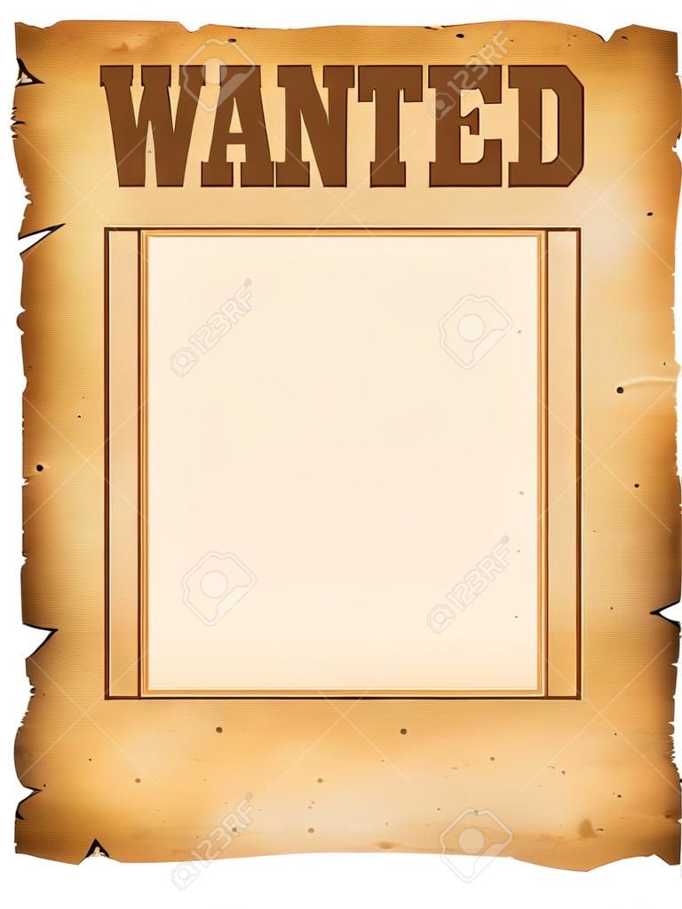 Wanted poster background for design on white