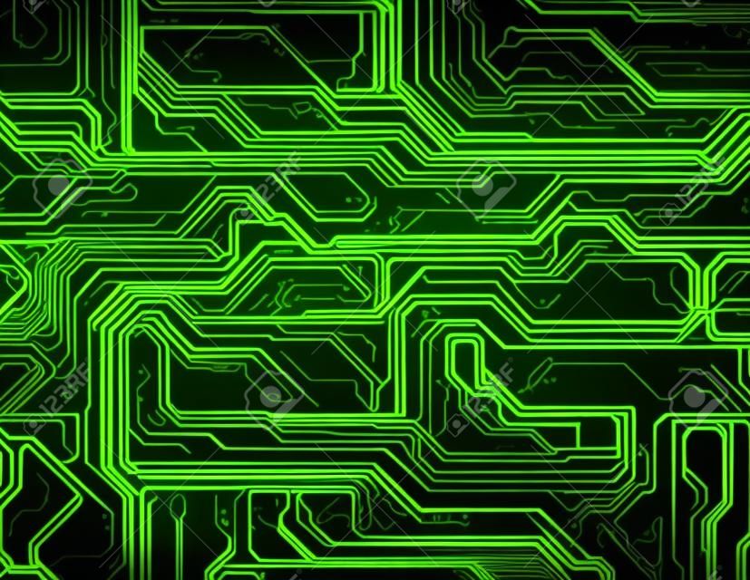 Vector green circuit board background