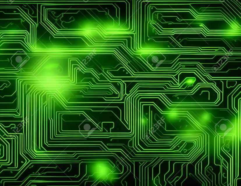 Vector green circuit board background