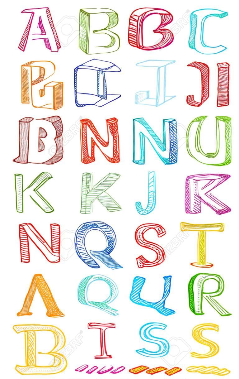 手写ABC字母