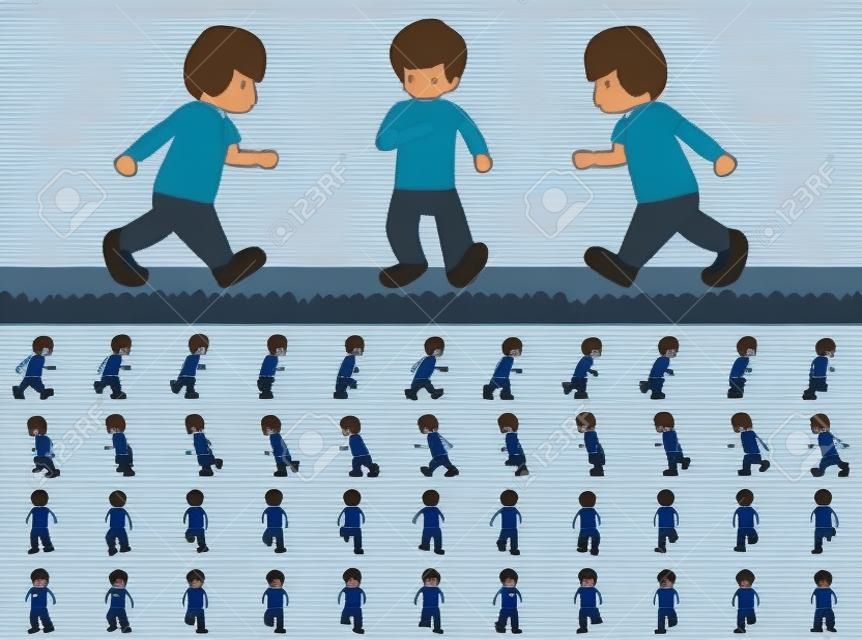Man Frames Runningwalk Sequenz für Game-Animation