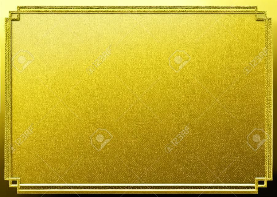 Golden Frame, Double outline, for Certificate, Placard and other
