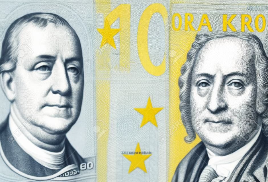Couronnes suédoises, la monnaie de la Suède. Dollar, billets