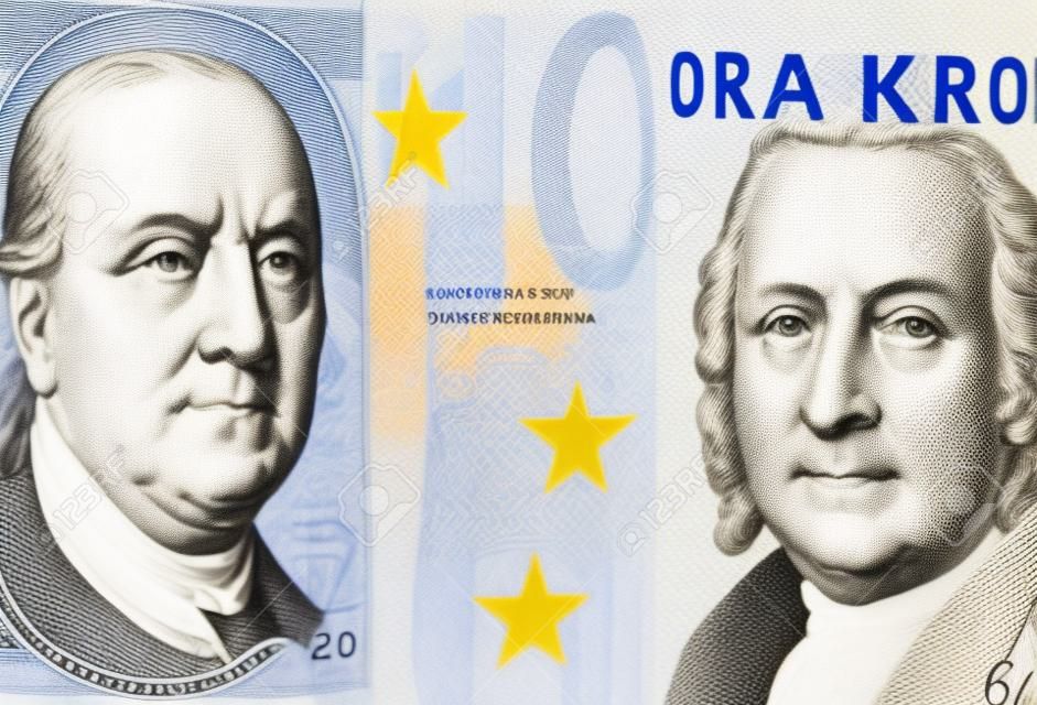 Couronnes suédoises, la monnaie de la Suède. Dollar, billets