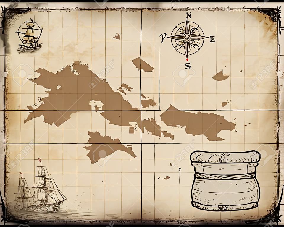 Vecchia mappa del tesoro
