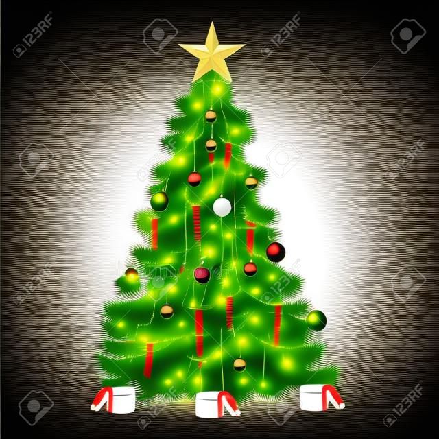 Vector illustration of christmas tree