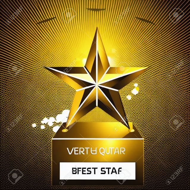 Vector illustration of gold star award