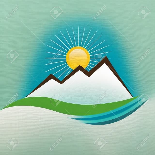Diseño de montaña soleado Ecologycal