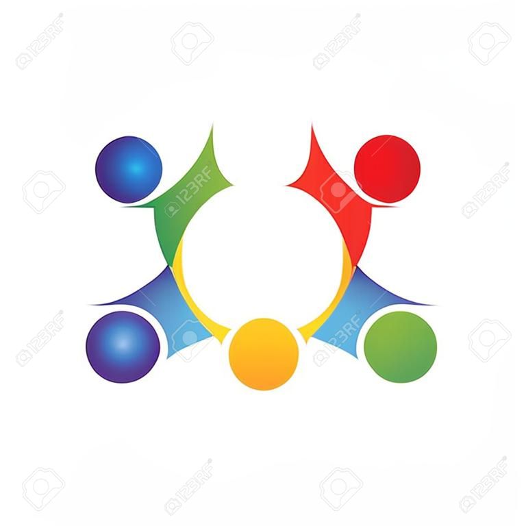 Teamwork harmony design logo