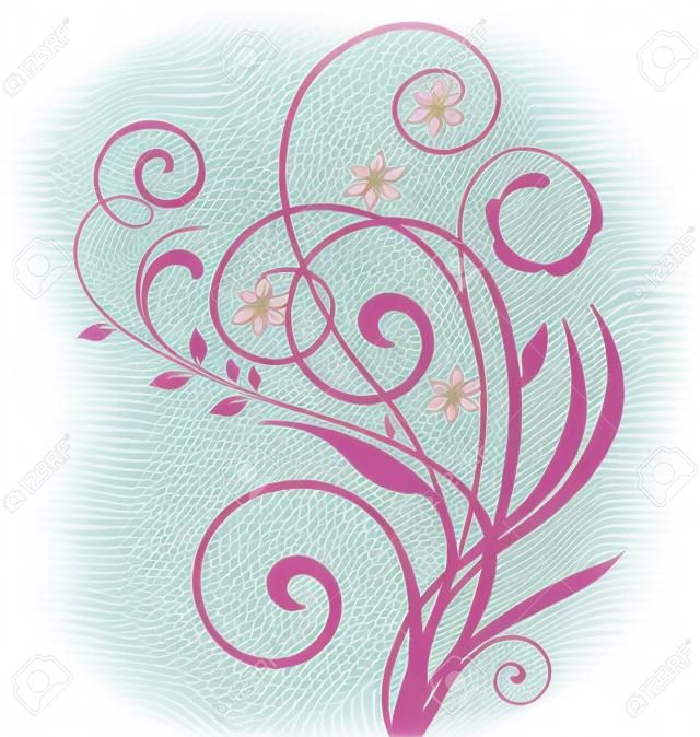 Diseño floral de Swirly