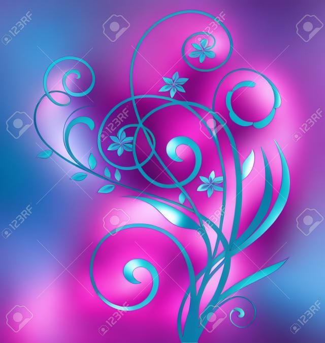 Diseño floral de Swirly
