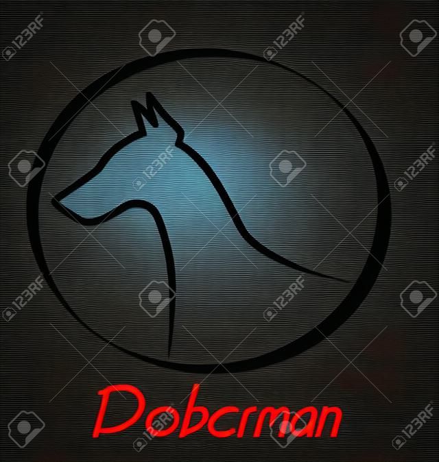 Doberman silhouette logo 
