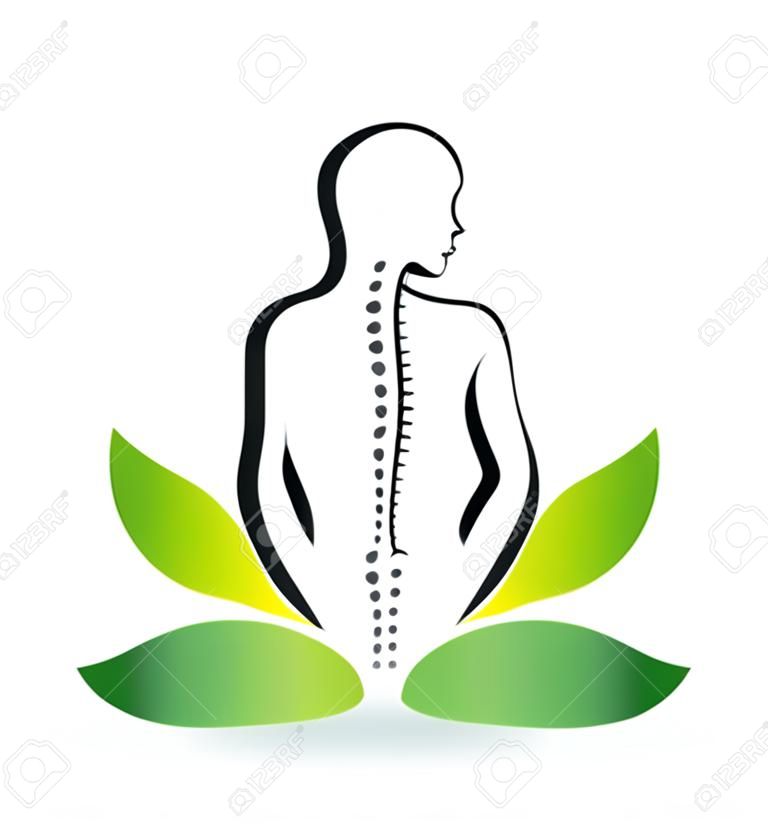 Icono de la columna vertebral ilustración vectorial Human