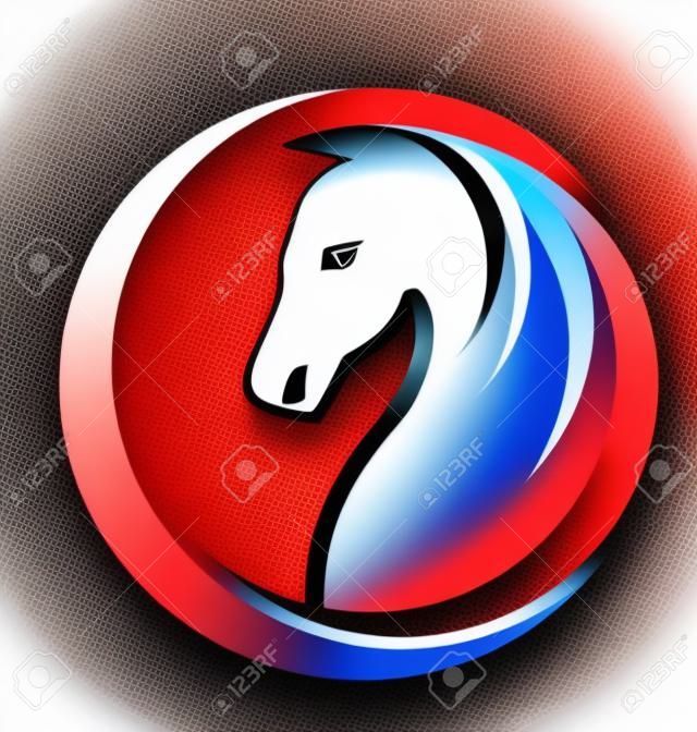 Cartão de identidade bonito do vetor do logotipo do cavalo