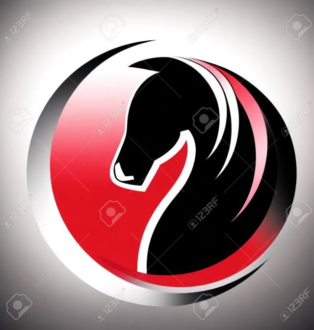 Beautiful horse logo vector identity card