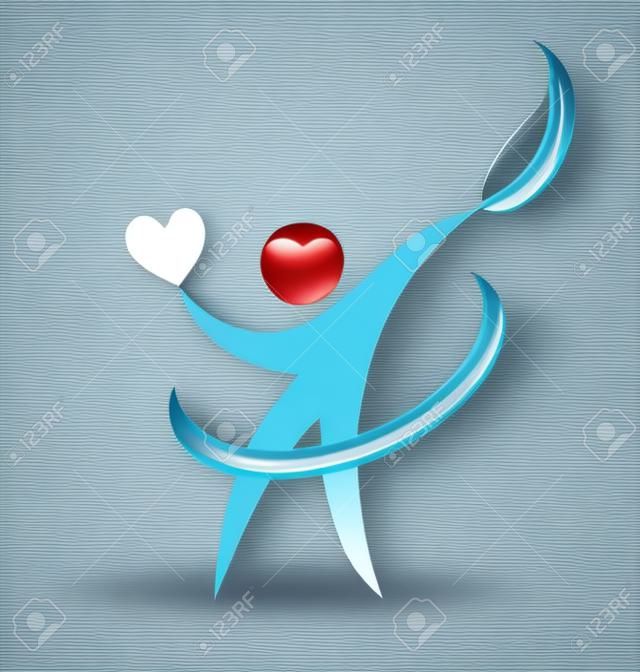 Gezondheid natuur hartzorg vector web identity visitekaartje logo