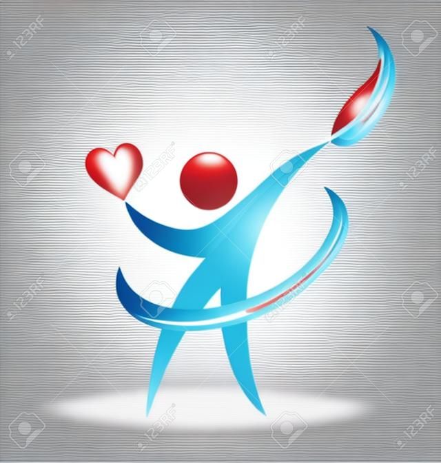 Health nature heart care vector web identity business card logo