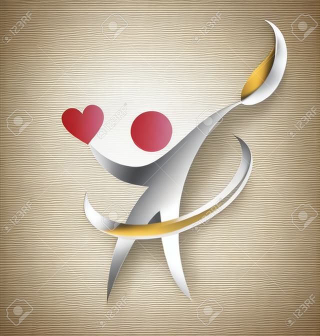 Gezondheid natuur hartzorg vector web identity visitekaartje logo