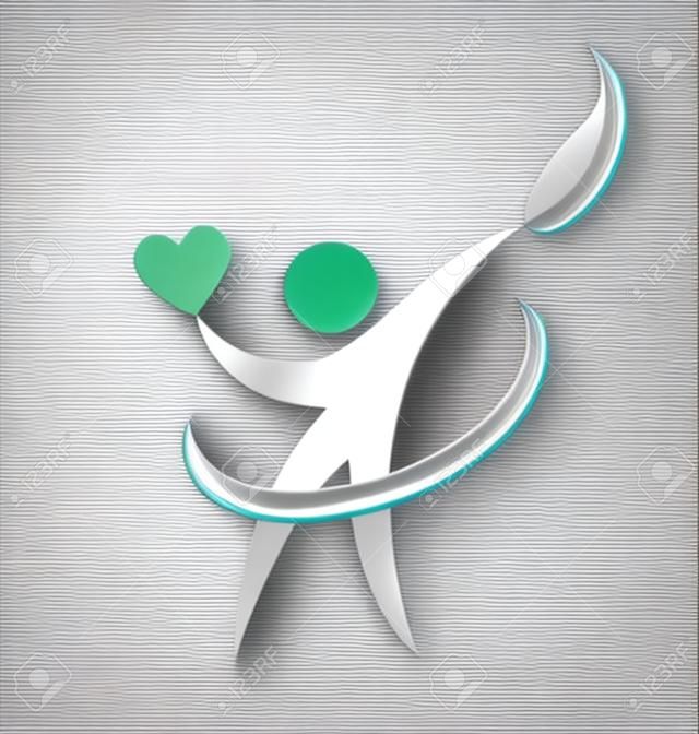 Gesundheit Natur Herz Pflege Vektor-Web-Identität Visitenkarte logo