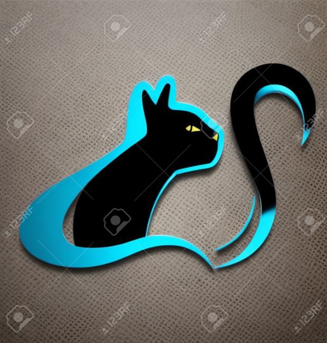 Кошка логотип визитная карточка