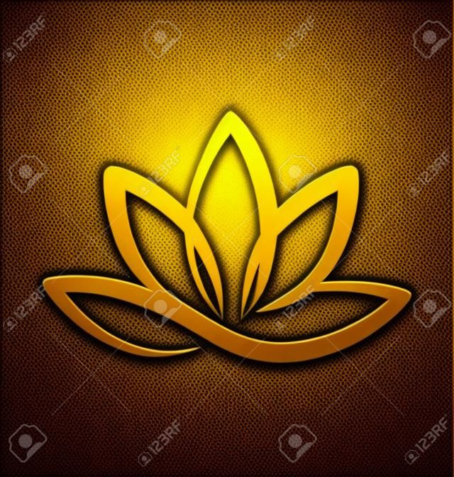 Gold Lotus Logo Vektor