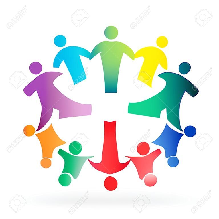 Logo di persone di comunità di squadra di lavoro di squadra