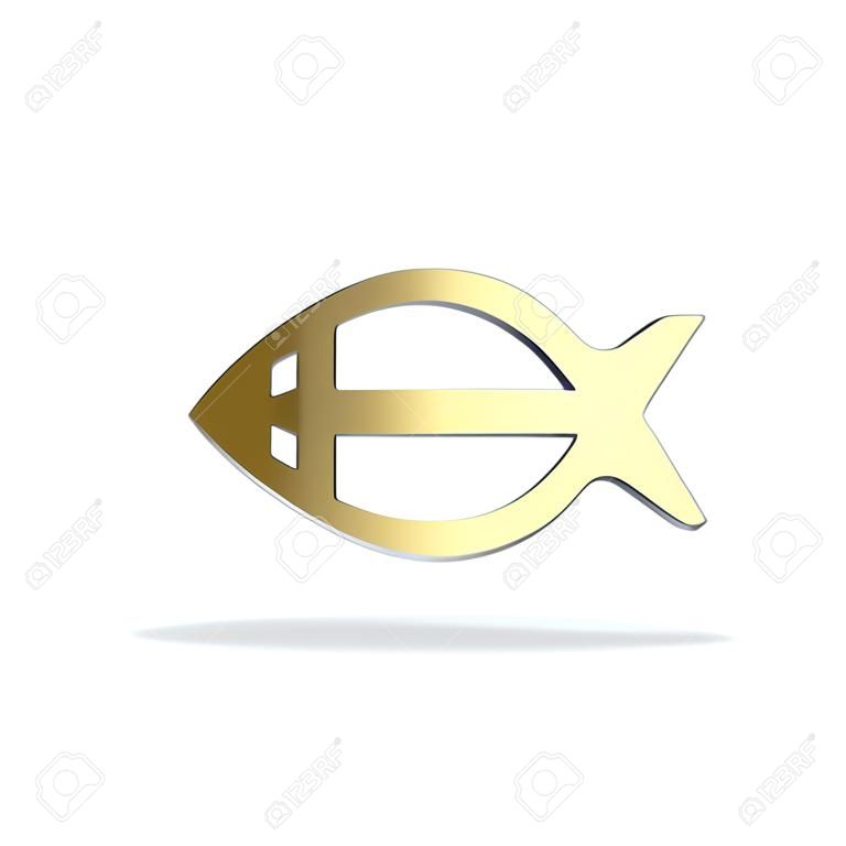 Abstract gold fish icon