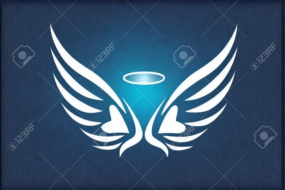 Vettore dell'icona delle ali d'angelo