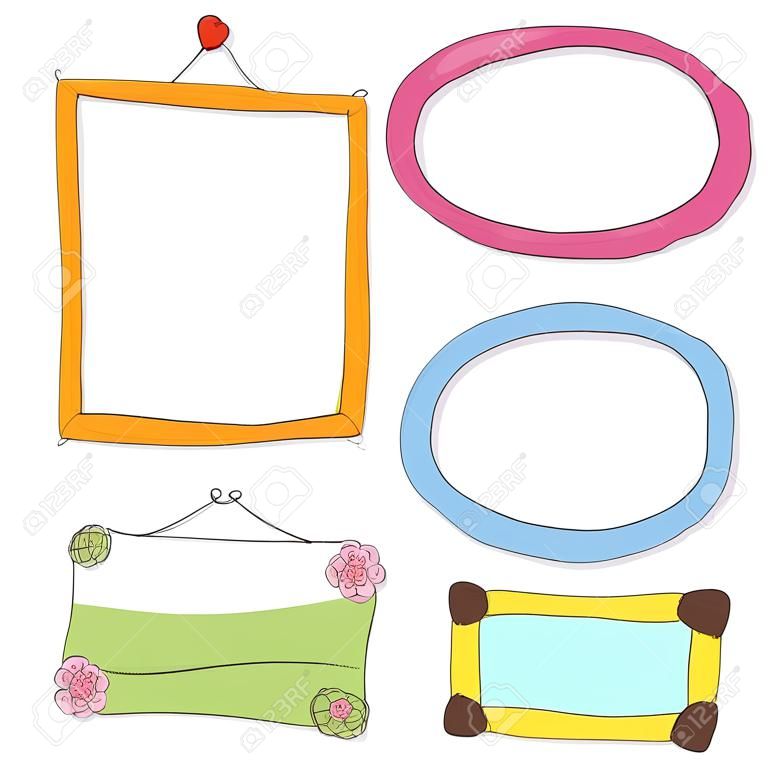 five doodle frames as photo frames and others