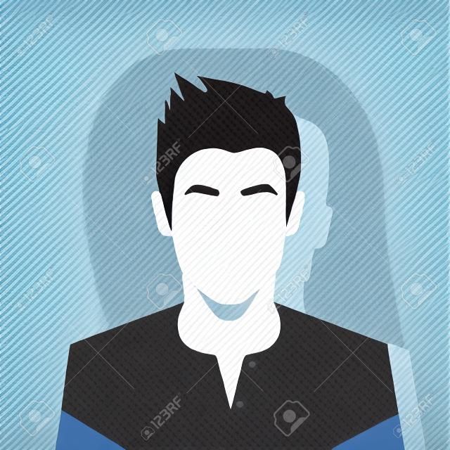 Icône de profil avatar portrait masculin personne décontractée
