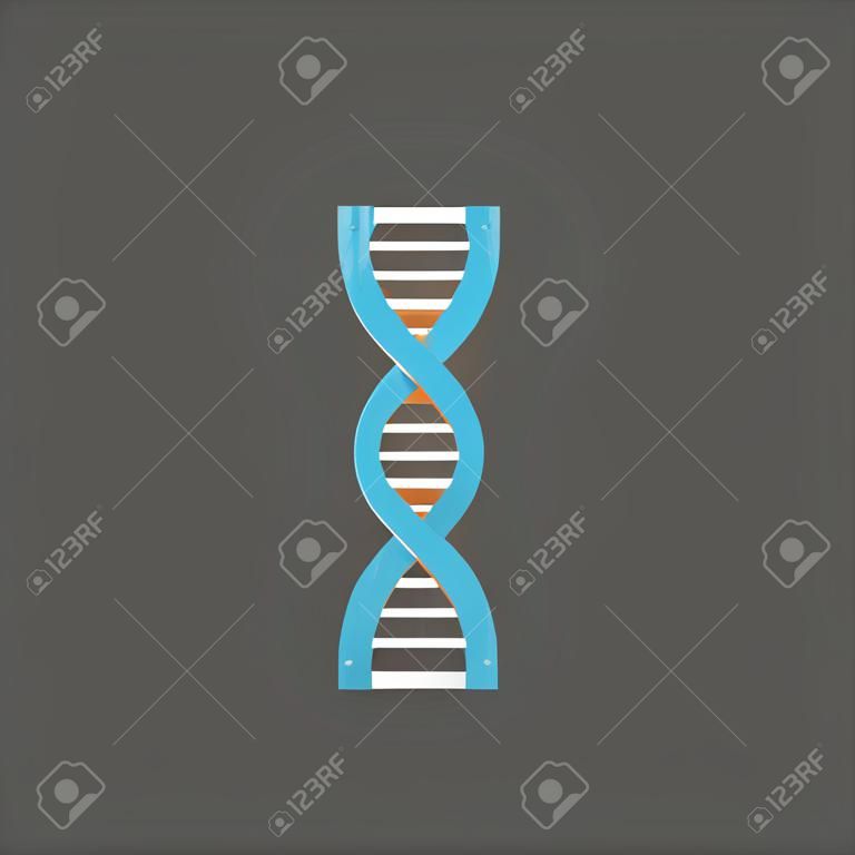 Dna Molecule Icon Medicine Care Concept Platte Vector Illustratie