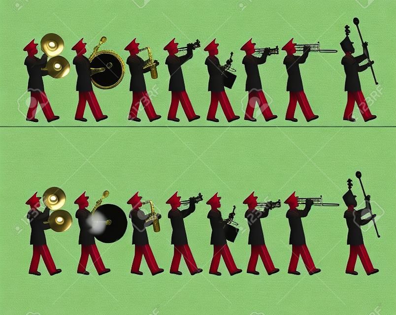 marching band in 2 styles
