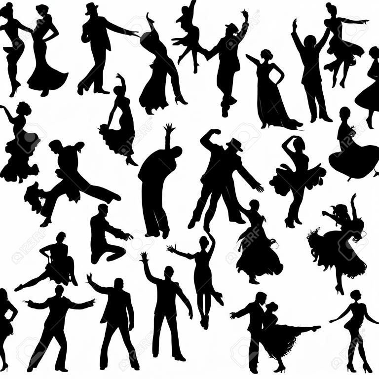 persone vettore silhouette danza