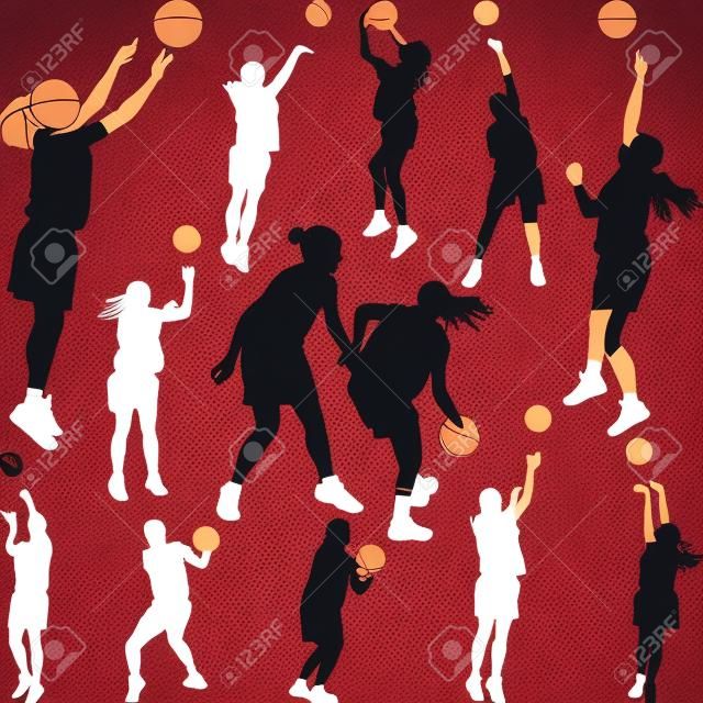 Koszykarz kobieta kobiety