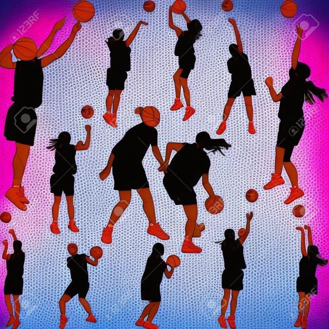 Koszykarz kobieta kobiety