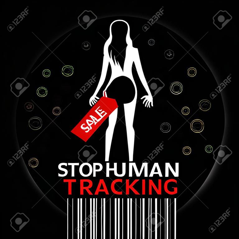 Stop Human Trafficking Vector Concept Human Sale
