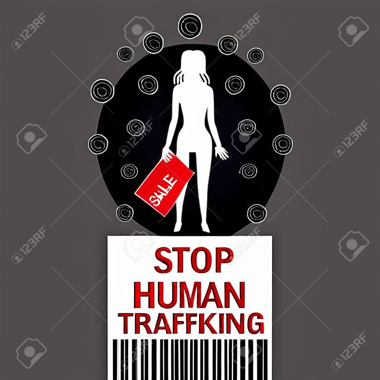 Stop Human Trafficking Vector Concept Human Sale