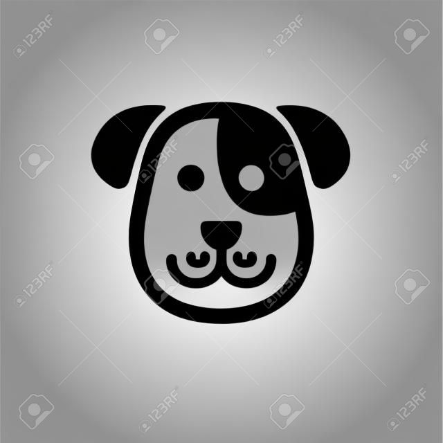 かわいい犬のアイコン。デザインのベクトル要素