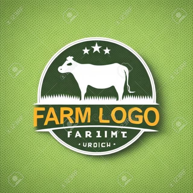 Farm concept logo template. Label for farm products. Vector illustration
