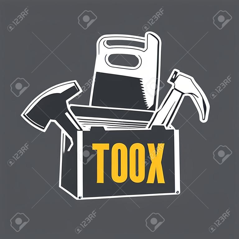 Toolbox. Logo sjablonen. Vector illustratie.