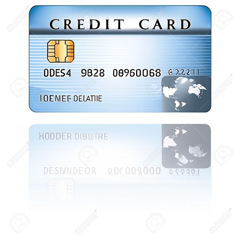 신용 카드 또는 직불 카드 디자인 템플릿입니다. 벡터 일러스트 레이 션
