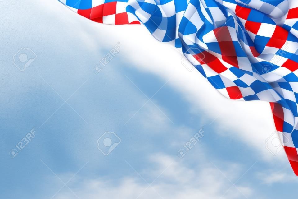 白い背景に分離されたババリア地方の旗