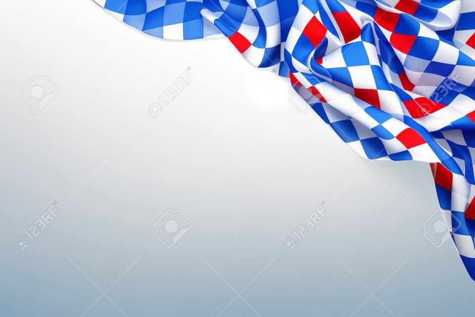 Bayerische Fahne isoliert auf weißem Hintergrund
