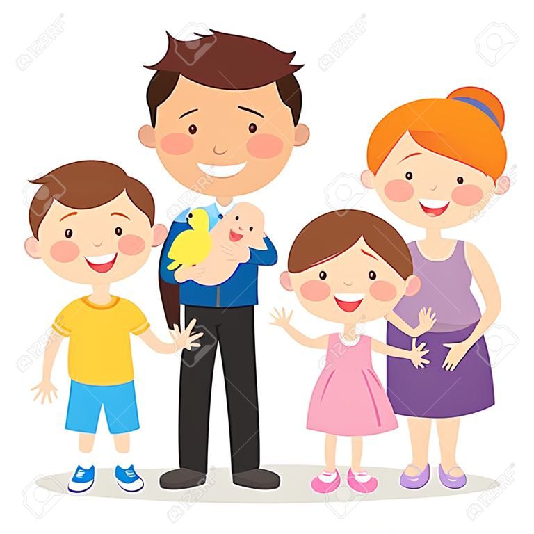Retrato feliz da família