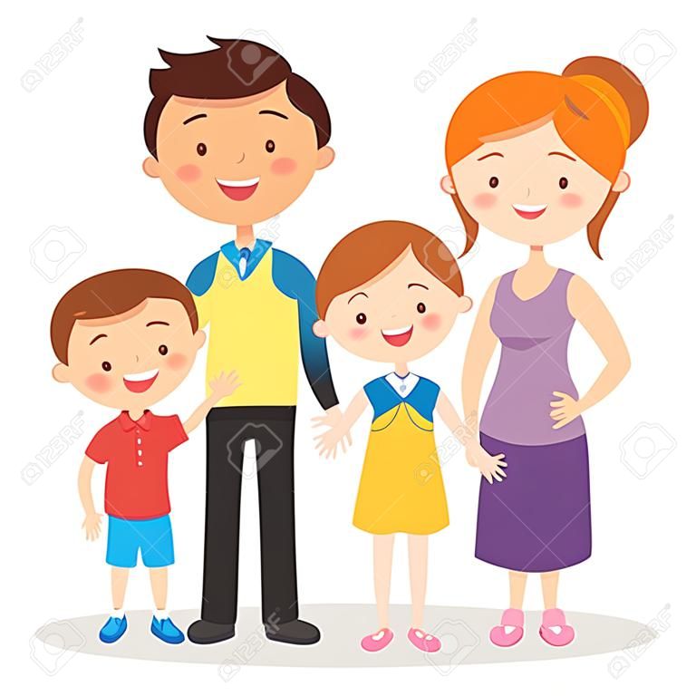 Szczęśliwy portret rodzinny
